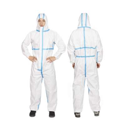 CE Disposable Medical Coverall Non woven Isolation Suit Coverall Surgical Protective Clothing